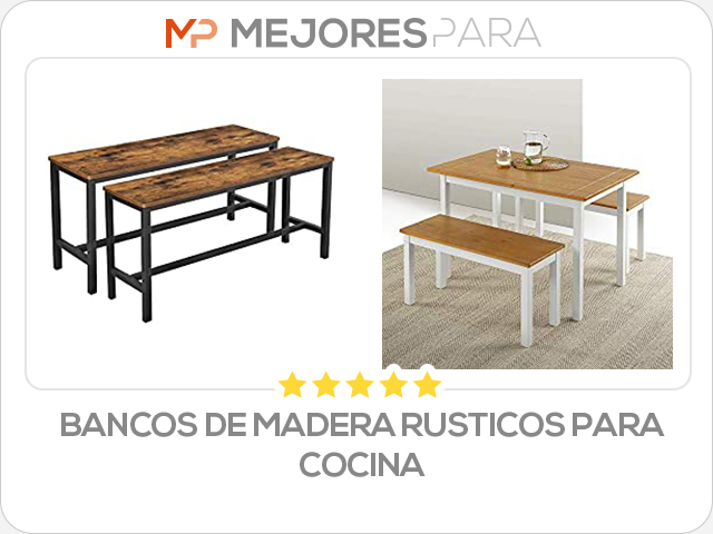 bancos de madera rusticos para cocina