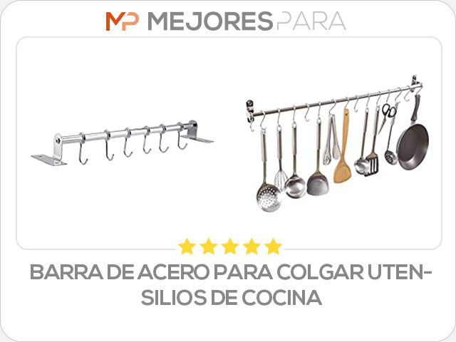 barra de acero para colgar utensilios de cocina