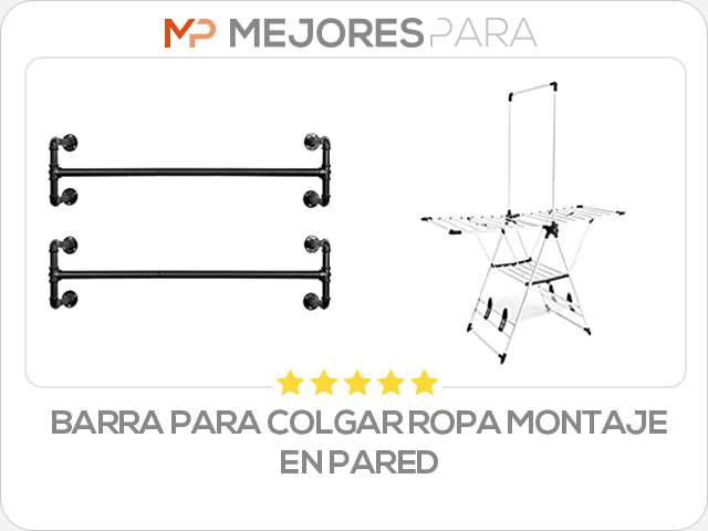 barra para colgar ropa montaje en pared