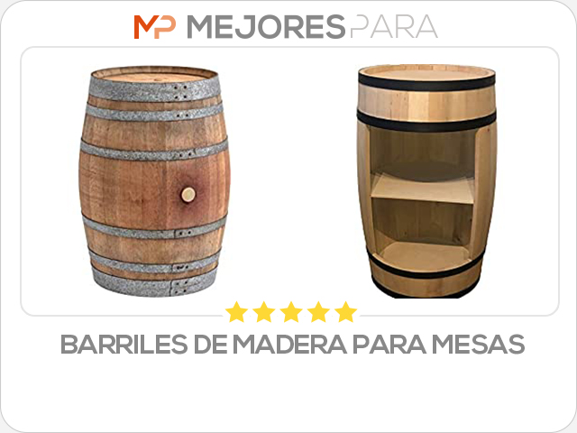 barriles de madera para mesas