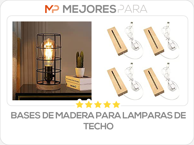 bases de madera para lamparas de techo