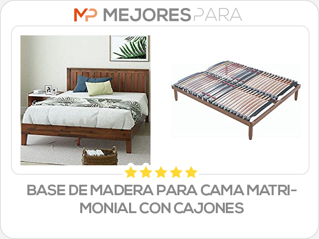 base de madera para cama matrimonial con cajones