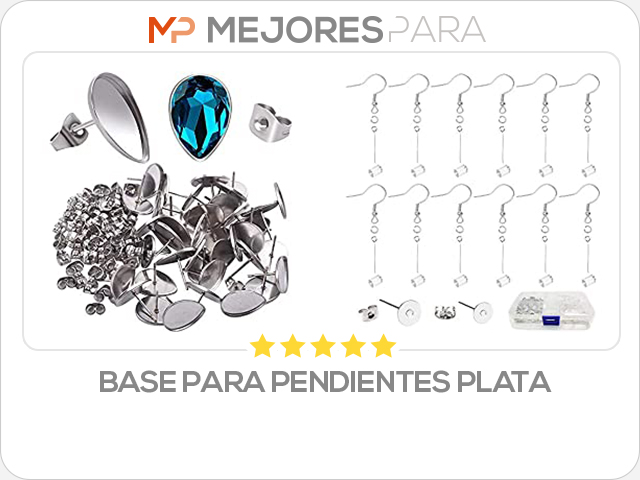 base para pendientes plata