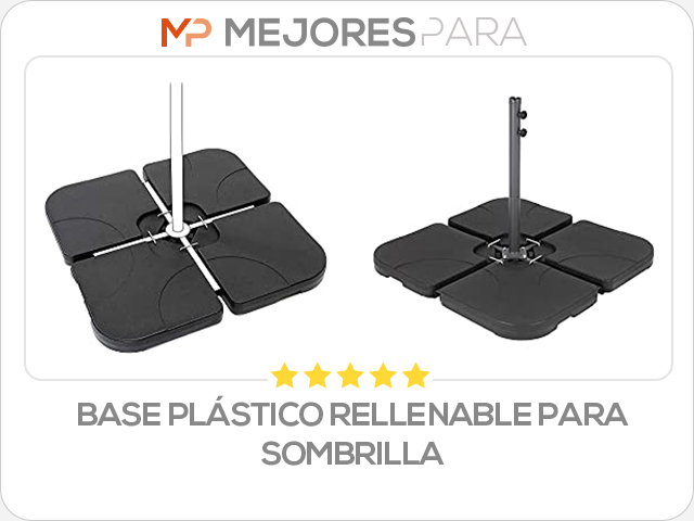 Base plástico rellenable para sombrilla