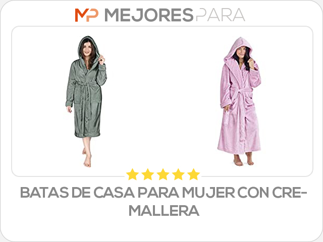 batas de casa para mujer con cremallera