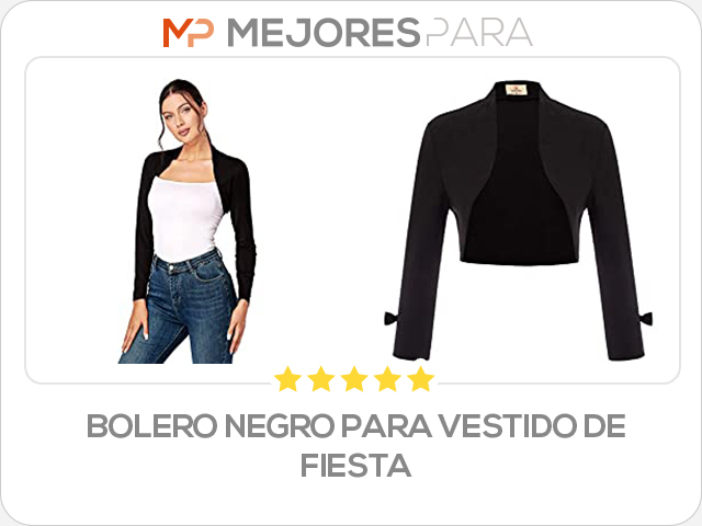 bolero negro para vestido de fiesta