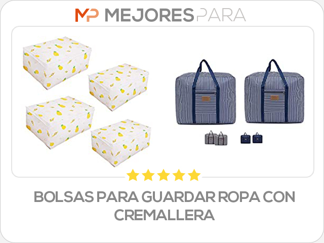 bolsas para guardar ropa con cremallera