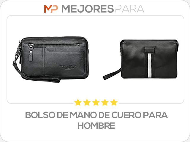 bolso de mano de cuero para hombre