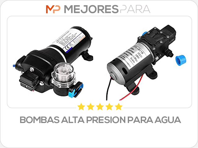 bombas alta presion para agua