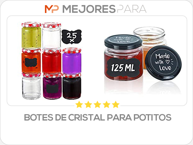 botes de cristal para potitos