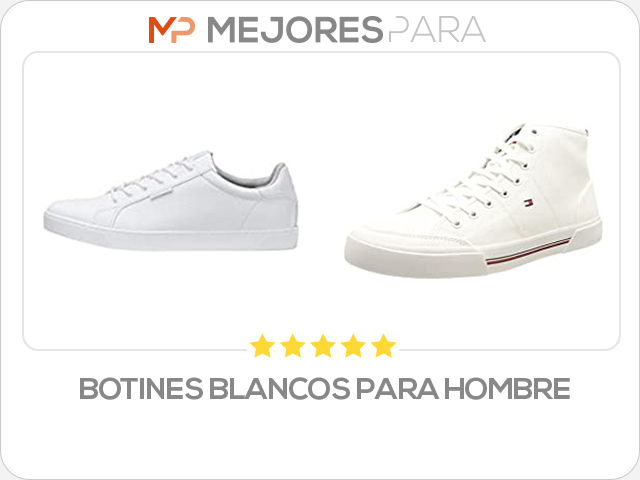 botines blancos para hombre