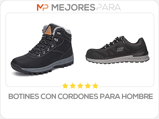 botines con cordones para hombre