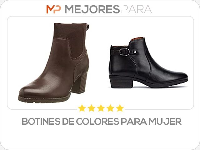 botines de colores para mujer