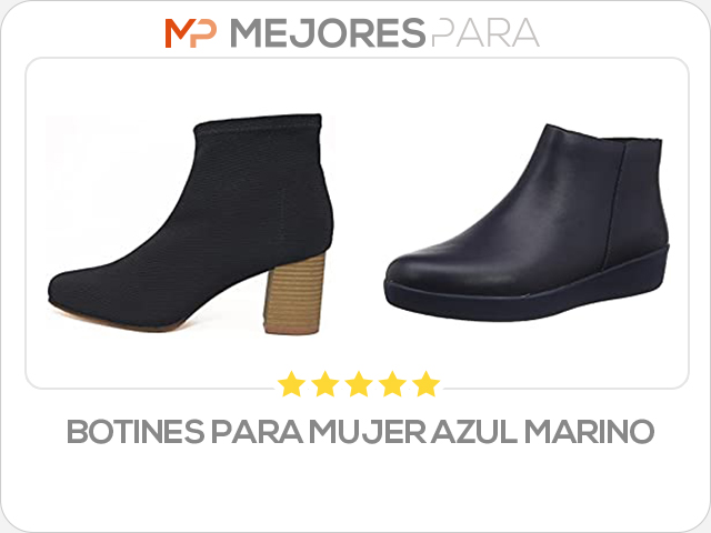 botines para mujer azul marino