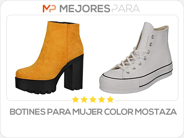 botines para mujer color mostaza