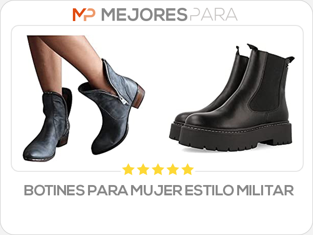 botines para mujer estilo militar