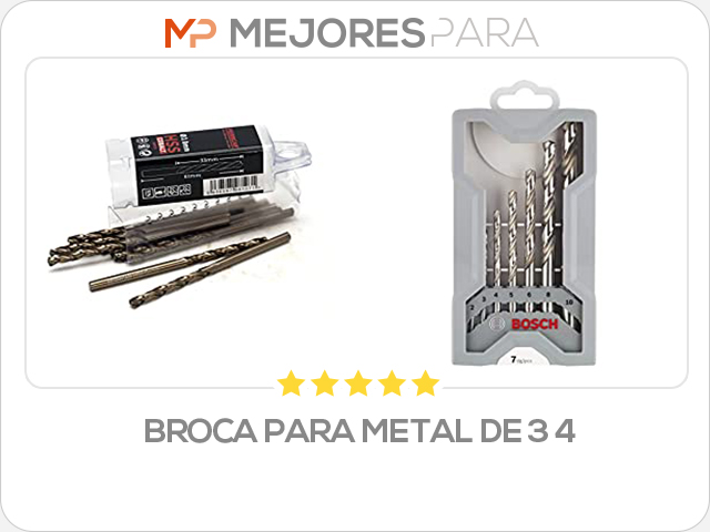 broca para metal de 3 4