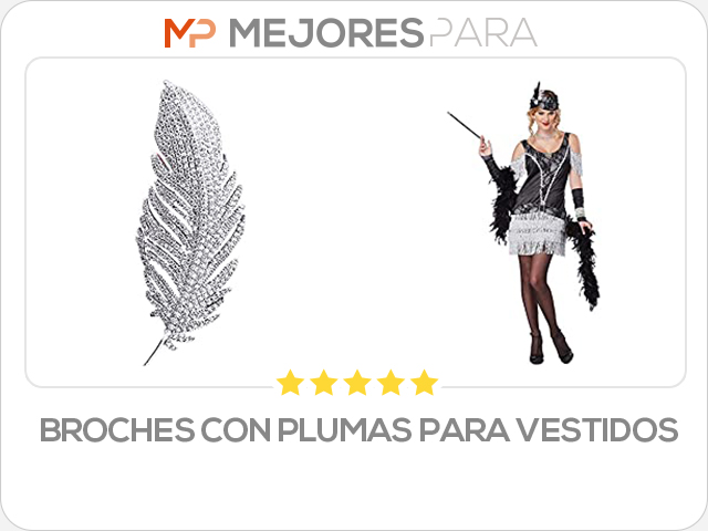 broches con plumas para vestidos