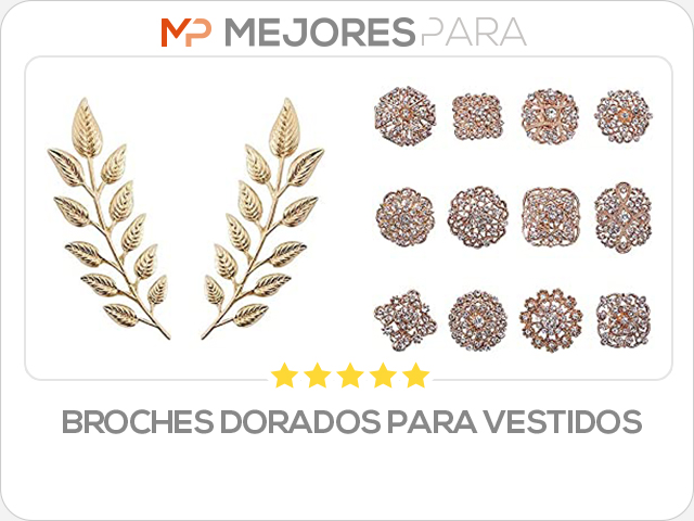 broches dorados para vestidos