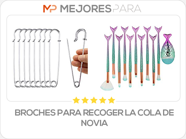 broches para recoger la cola de novia