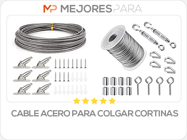 cable acero para colgar cortinas