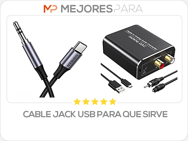 cable jack usb para que sirve