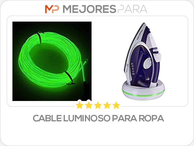 cable luminoso para ropa