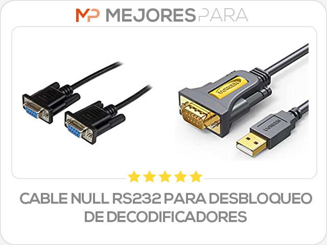 cable null rs232 para desbloqueo de decodificadores