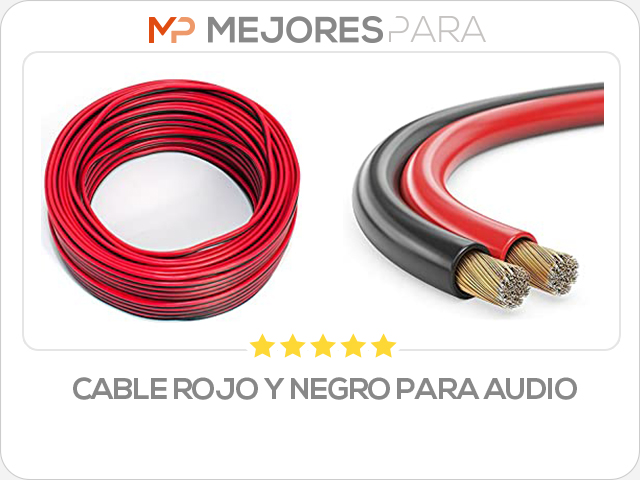 cable rojo y negro para audio