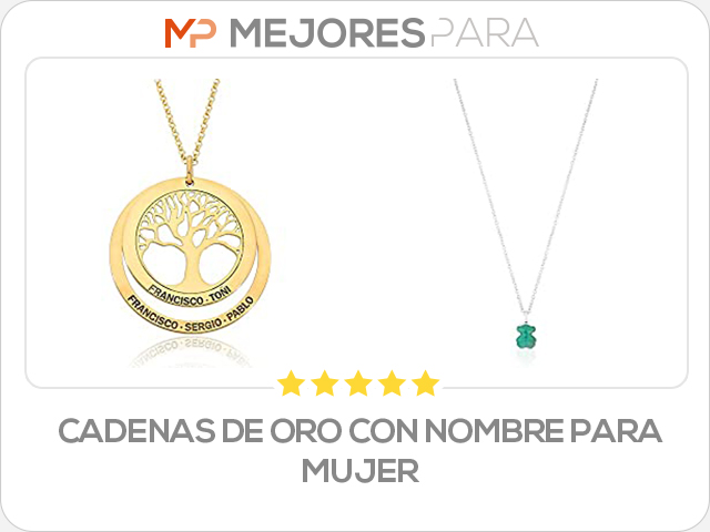 cadenas de oro con nombre para mujer