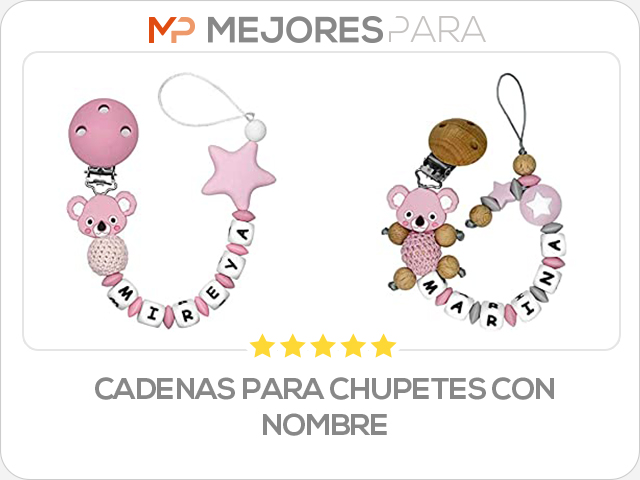 cadenas para chupetes con nombre