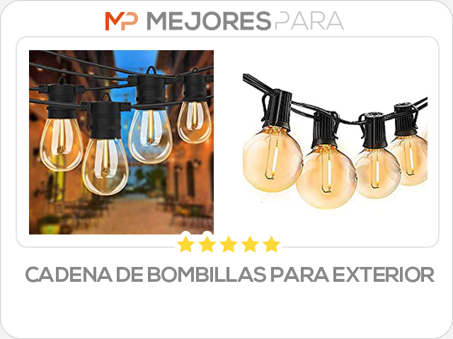 cadena de bombillas para exterior