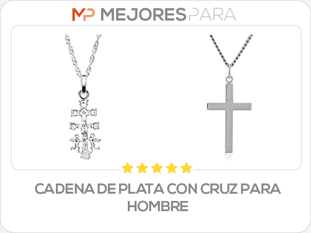 cadena de plata con cruz para hombre