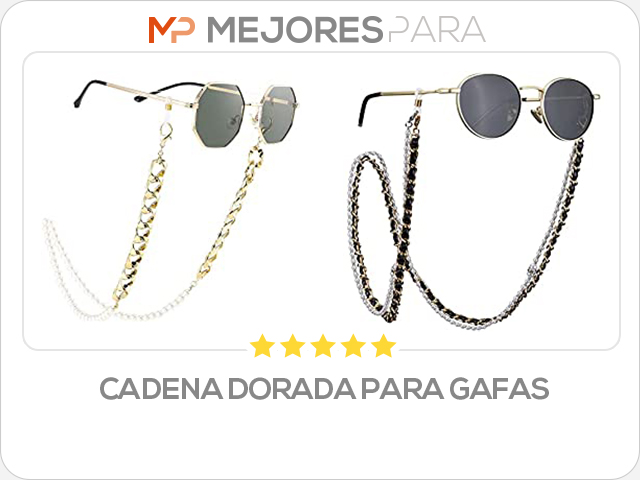 cadena dorada para gafas