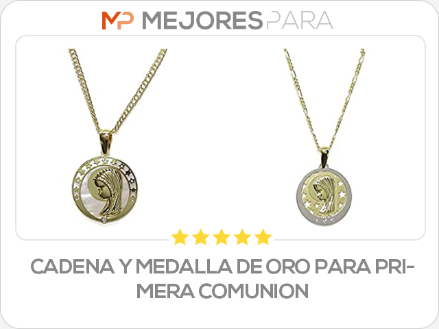 cadena y medalla de oro para primera comunion