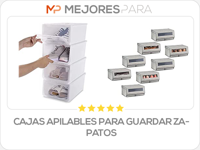 cajas apilables para guardar zapatos