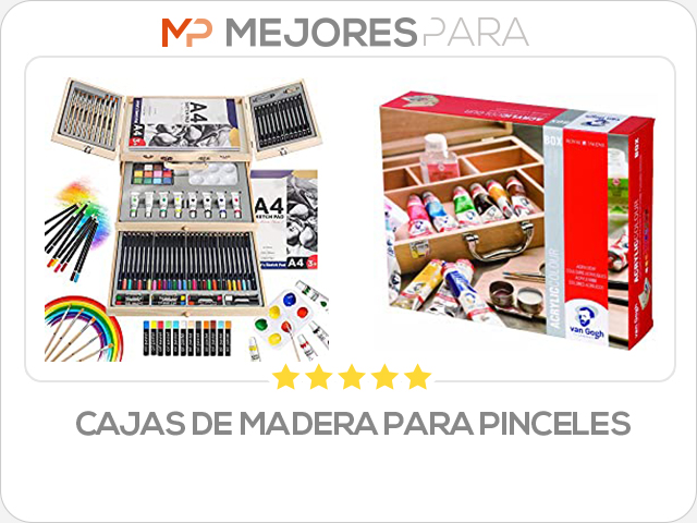 cajas de madera para pinceles