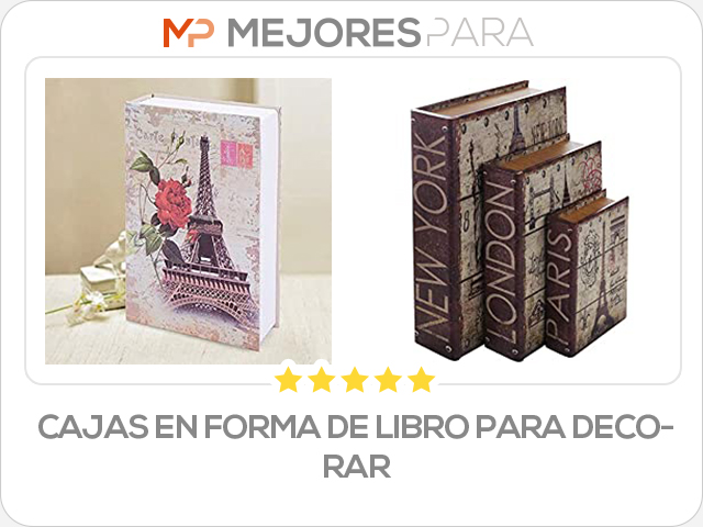 cajas en forma de libro para decorar