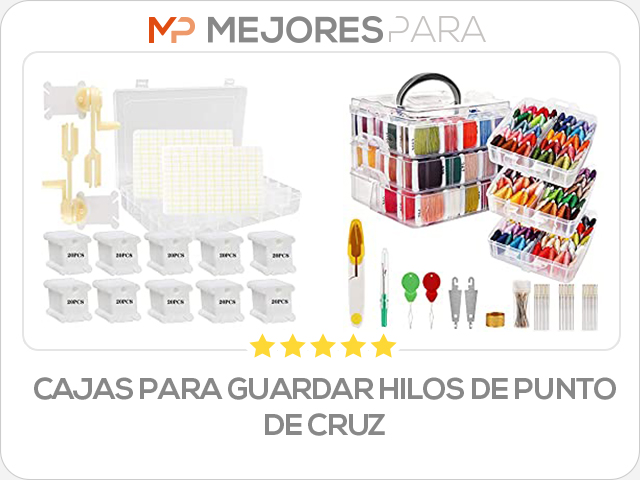 cajas para guardar hilos de punto de cruz