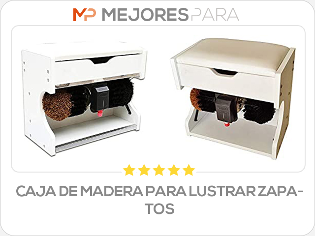 caja de madera para lustrar zapatos