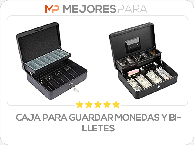 caja para guardar monedas y billetes