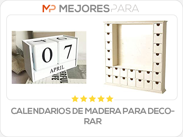 calendarios de madera para decorar