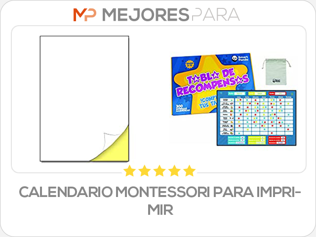 calendario montessori para imprimir