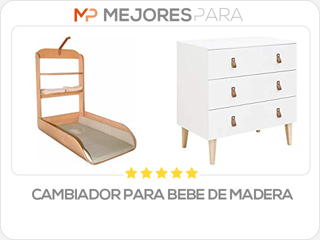 cambiador para bebe de madera