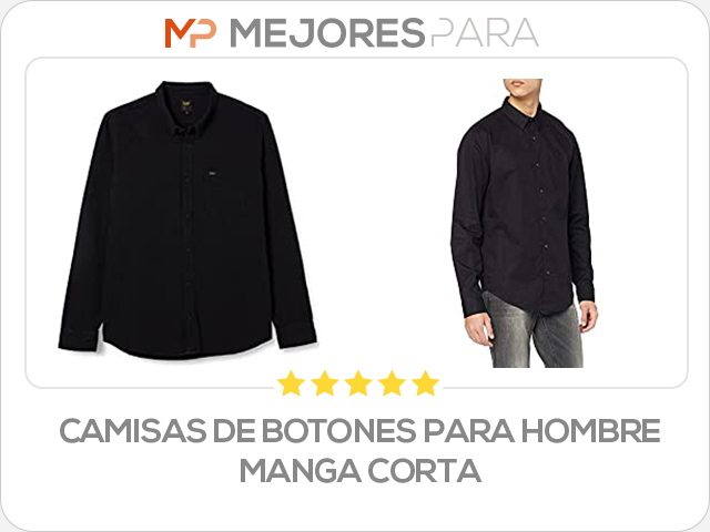 camisas de botones para hombre manga corta