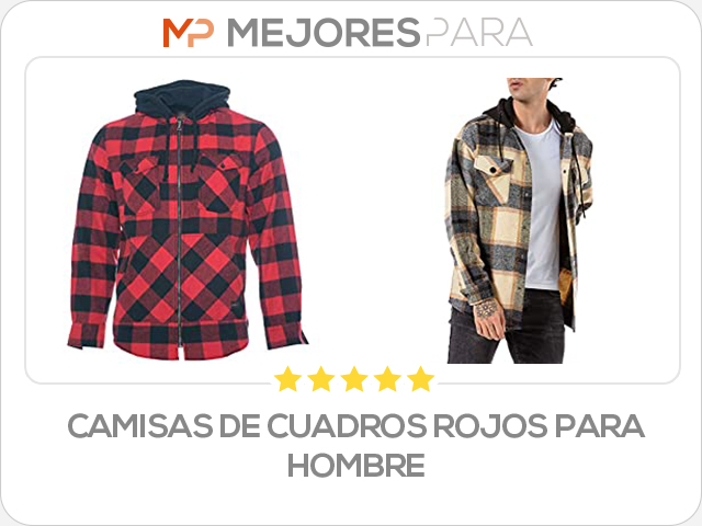 camisas de cuadros rojos para hombre