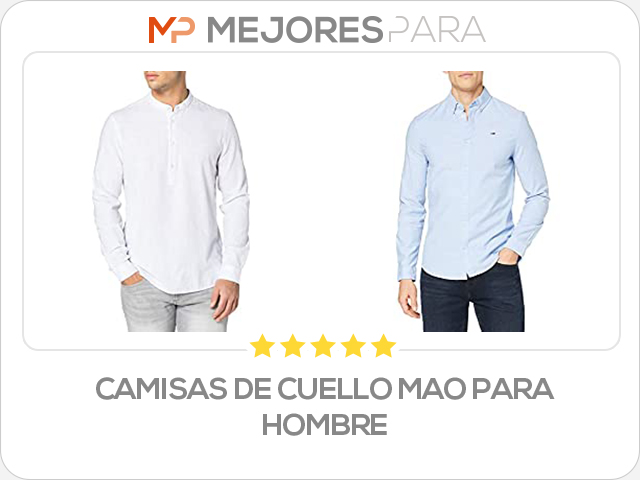 camisas de cuello mao para hombre