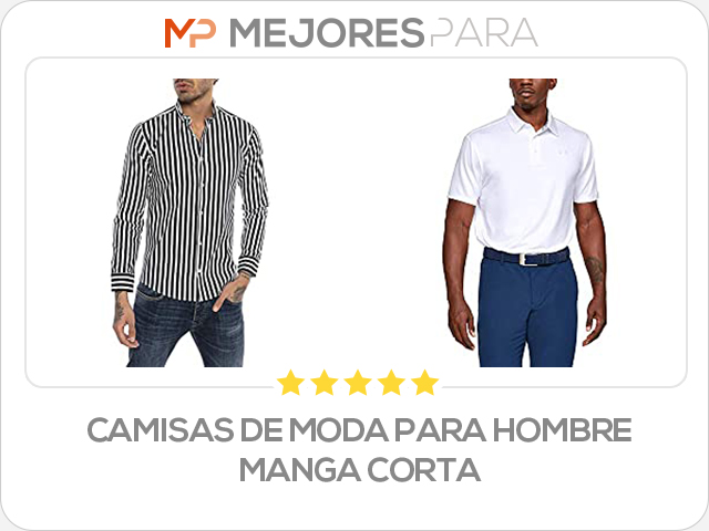 camisas de moda para hombre manga corta