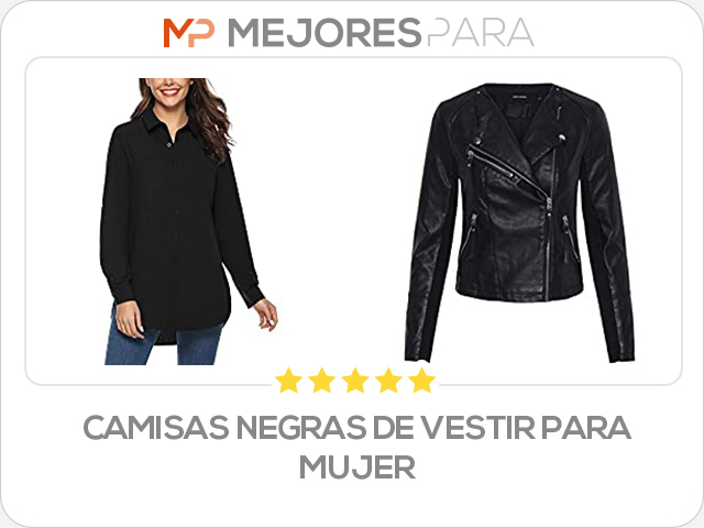 camisas negras de vestir para mujer