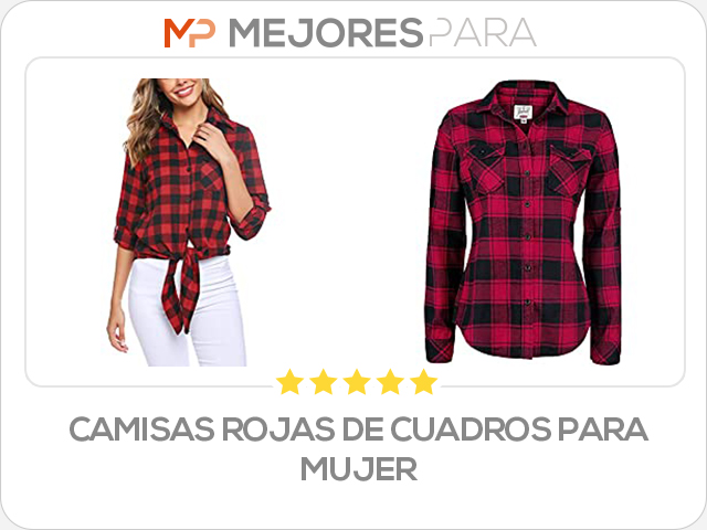 camisas rojas de cuadros para mujer